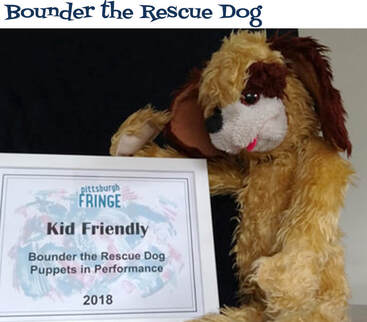 Bounder the Rescue Dog with Award